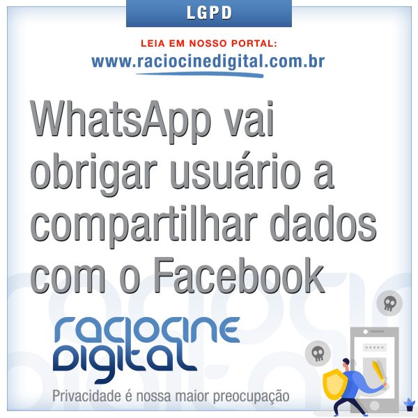 Dados do whatsapp compartilhados com facebook