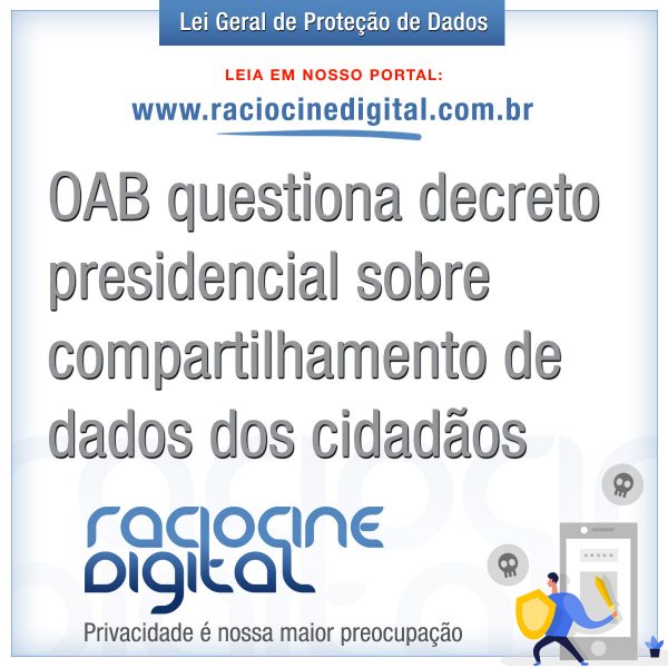 Oab questiona compartilhamento de dados