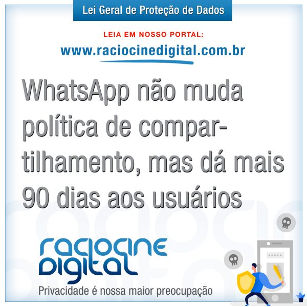 Whatsapp não muda politica de compartilhamento